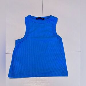 MYD Basics Blue Cropped Tank Size M